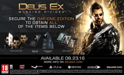 DLC из предзаказа Deus Ex: Mankind Divided стали бесплатными и общедоступными