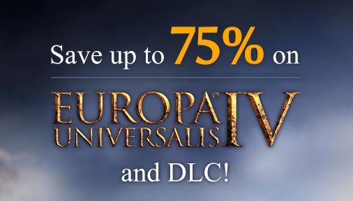 EUROPA UNIVERSALIS IV 75% STEAM DISCOUNT KEY GIVEAWAY